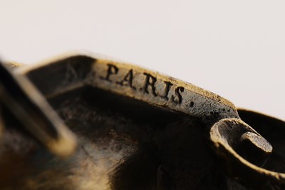 Lot 30 - A mid-19th century French silver cased and enamel scent bottle, Paris circa 1845 by Morel and Cie