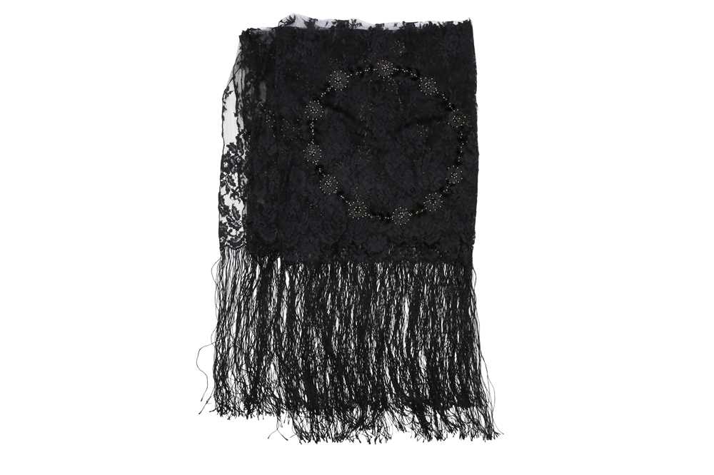 Lot 215 - Valentino Black Lace Embellished Shawl