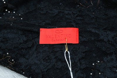 Lot 215 - Valentino Black Lace Embellished Shawl