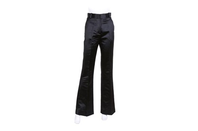 Lot 151 - Tom Ford Black Satin Boot Cut Trouser - Size 40