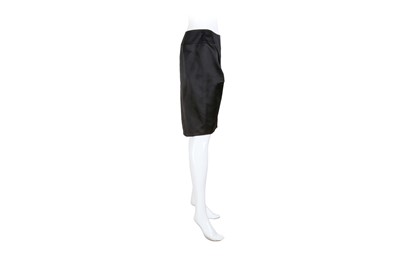 Lot 99 - Chanel Black Silk Satin Ruched Skirt - Size 40