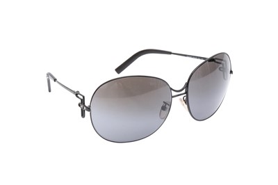 Lot 113 - Fendi Black Large Oval Sunglasses