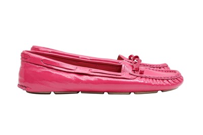 Lot 20 - Prada Hot Pink Driving Moccasin Loafer - Size 37