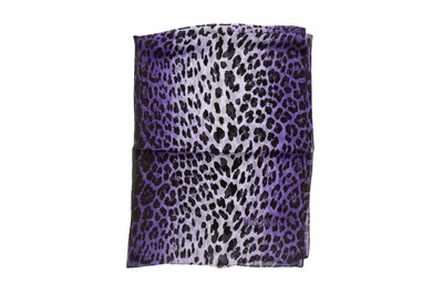 Lot 55 - Moschino Purple Leopard Silk Scarf