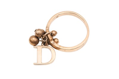 Lot 362 - Dior 'D' Logo Bead Charm Ring - Size P