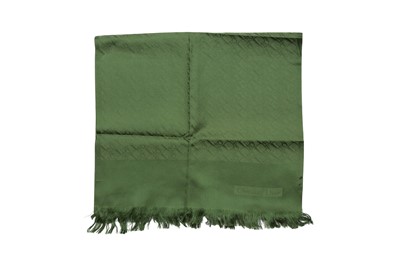 Lot 229 - Christian Dior Forest Green Oblique Scarf