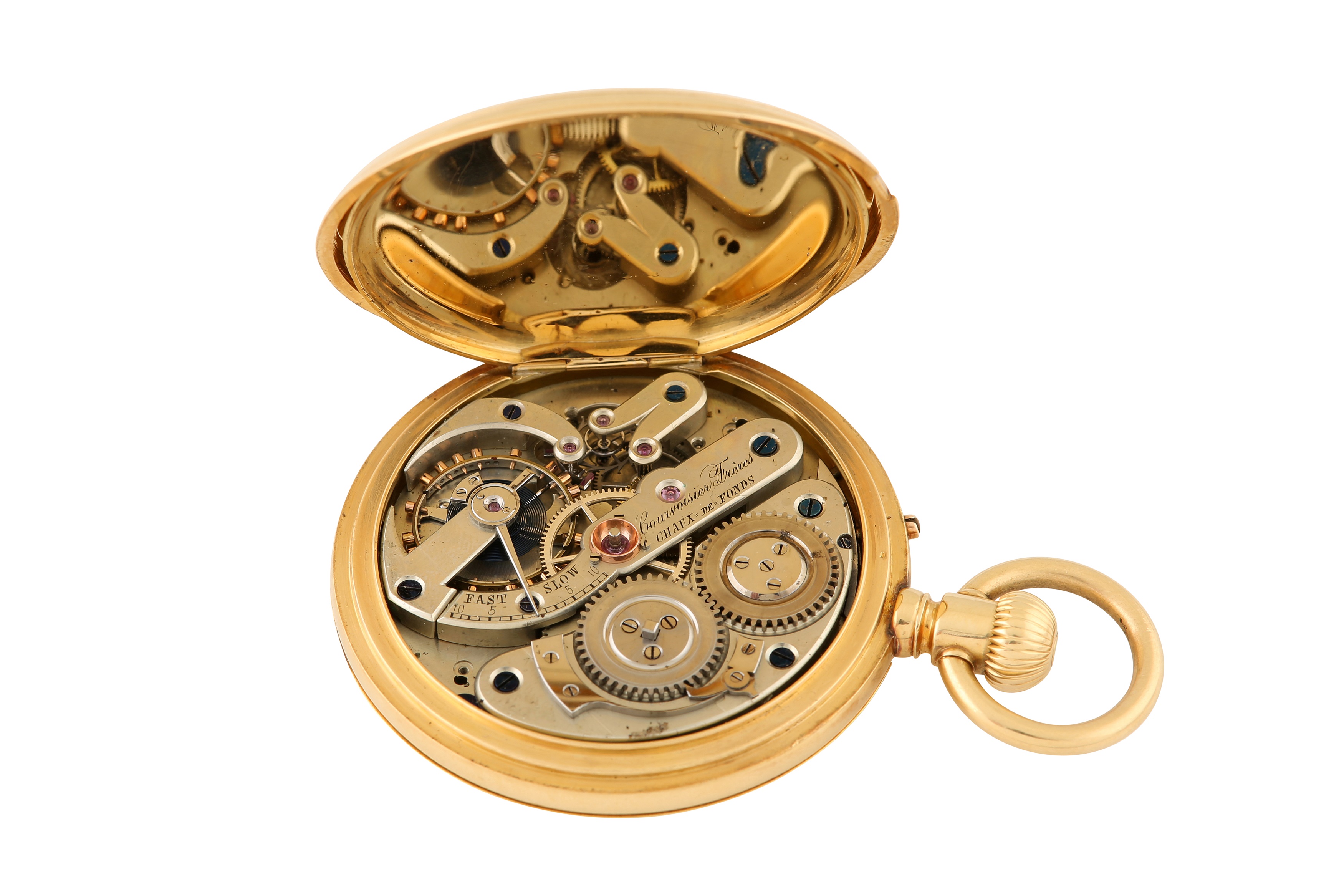 アンティークCourvoisier Freres 懐中時計 Lot 504 - COURVOISIER FRERES HALF HUNTER POCKET WATCH -