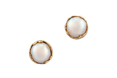 Lot 174 - CHARLES DE TEMPLE Ι A PAIR OF PEARL AND DIAMOND EARRINGS