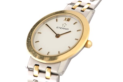 Lot 483 - ETERNA SOLO-TEMPO BRACELET WATCH - STEEL AND GOLD