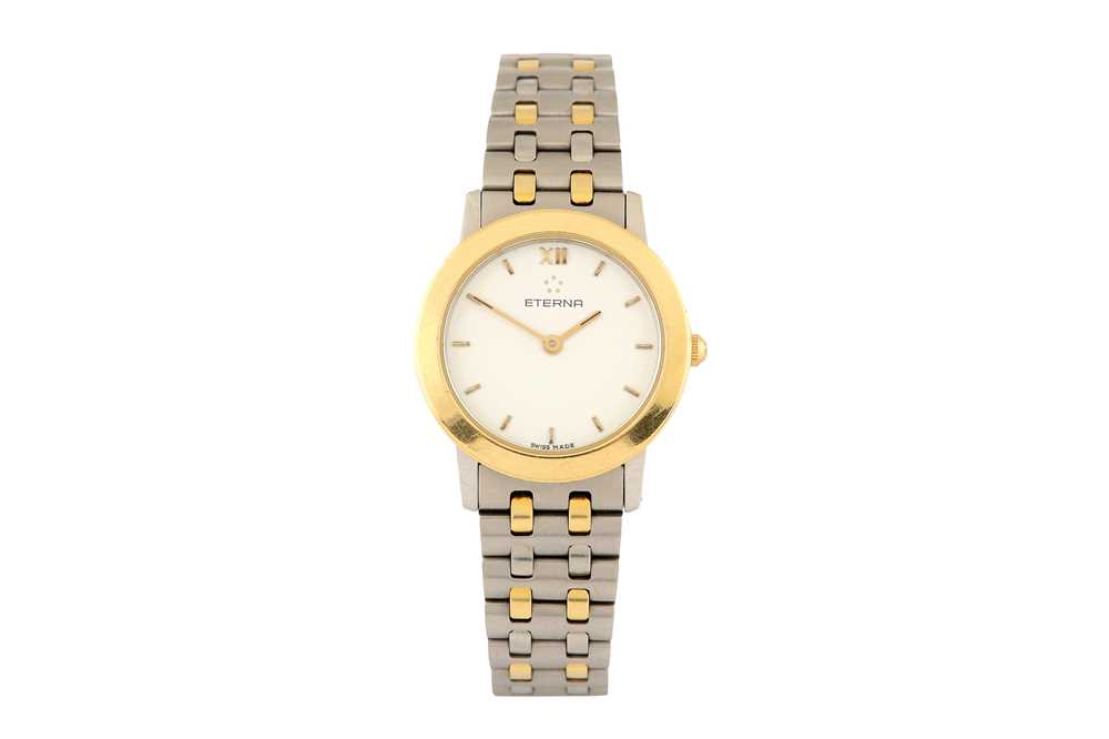 Lot 483 - ETERNA SOLO-TEMPO BRACELET WATCH - STEEL AND GOLD