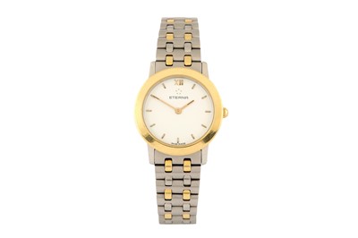 Lot 483 - ETERNA SOLO-TEMPO BRACELET WATCH - STEEL AND GOLD