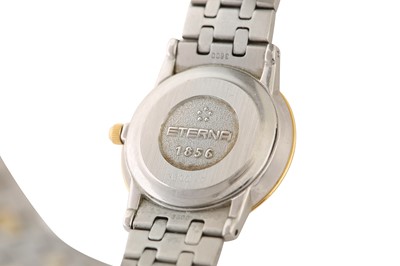 Lot 483 - ETERNA SOLO-TEMPO BRACELET WATCH - STEEL AND GOLD