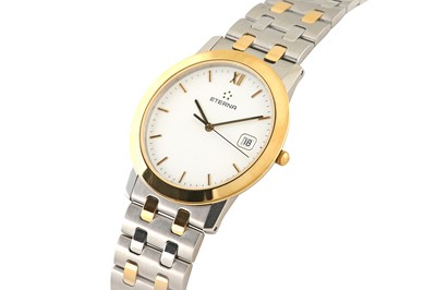 Lot 454 - ETERNA SOLO-TEMPO BRACELET WATCH - STEEL AND GOLD