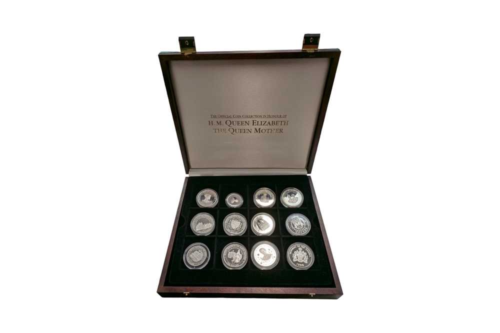 Lot 212 - WORLD COINS, 24-COIN SILVER PROOF SET CELEBRATING THE QUEEN MOTHER