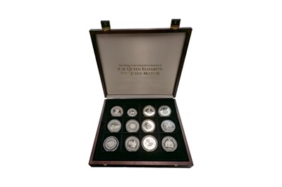 Lot 212 - WORLD COINS, 24-COIN SILVER PROOF SET CELEBRATING THE QUEEN MOTHER