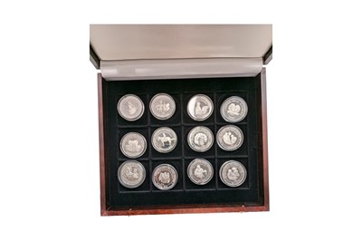 Lot 212 - WORLD COINS, 24-COIN SILVER PROOF SET CELEBRATING THE QUEEN MOTHER