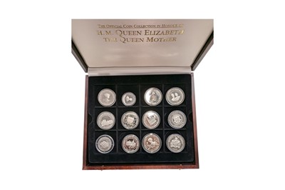 Lot 212 - WORLD COINS, 24-COIN SILVER PROOF SET CELEBRATING THE QUEEN MOTHER
