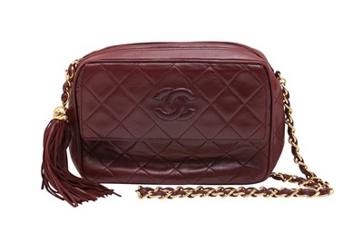Lot 48 - Chanel Burgundy CC Tassel Camera Bag