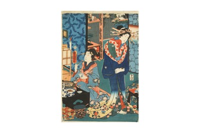 Lot 806 - FOUR JAPANESE WOODBLOCK PRINTS BY UTAGAWA TOYOKUNI III (UTAGAWA KUNISADA, 1786 - 1865)