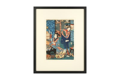 Lot 806 - FOUR JAPANESE WOODBLOCK PRINTS BY UTAGAWA TOYOKUNI III (UTAGAWA KUNISADA, 1786 - 1865)