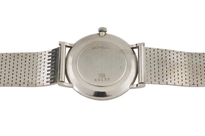 Lot 442 - LA MARINE SUPER SLIM DRESS BRACELET WATCH - 18K WHITE GOLD