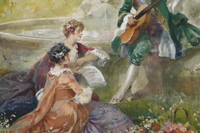 Lot 52 - H. de B., circa 1900. A pair of watercolour...