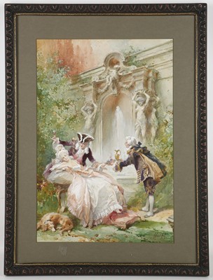 Lot 52 - H. de B., circa 1900. A pair of watercolour...