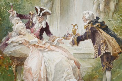Lot 52 - H. de B., circa 1900. A pair of watercolour...