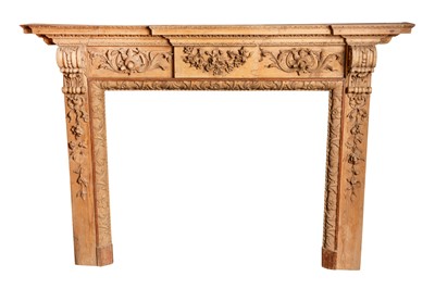 Lot 168 - A PINE FIRE SURROUND, 19TH CENTURY