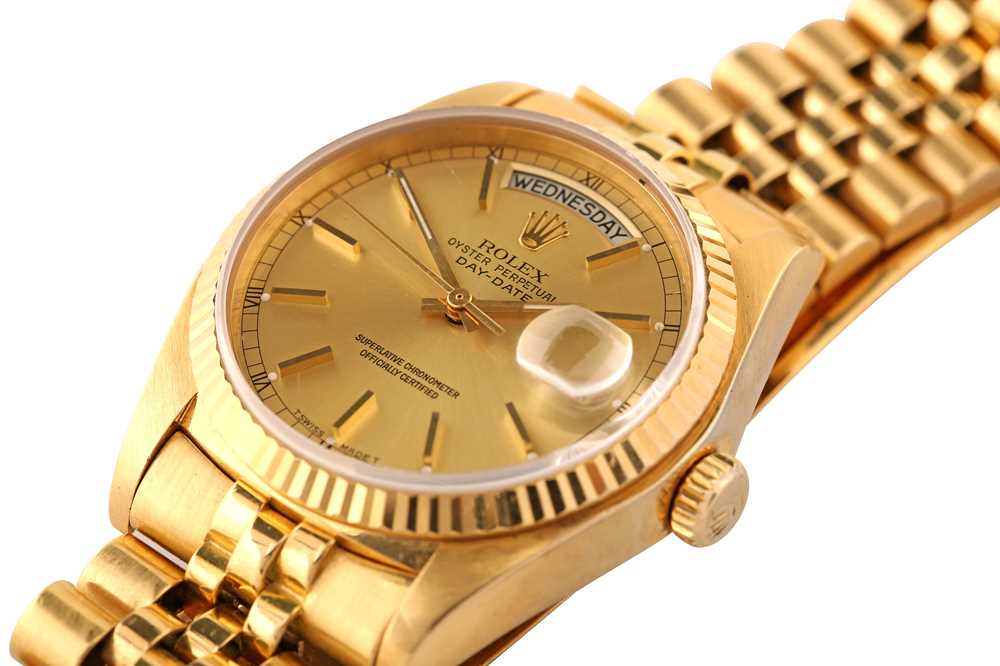 Lot 408 - ROLEX OYSTER PERPETUAL DAY-DATE BRACELET