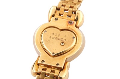 Lot 469 - CHOPARD CREATION 'HEART' BRACELET WATCH - 18K GOLD AND DIAMONDS