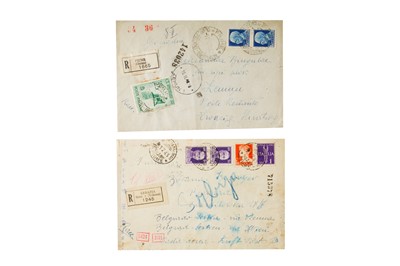 Lot 70 - Fiume pair of 1943 Registered Covers to Zemun and Belgrade