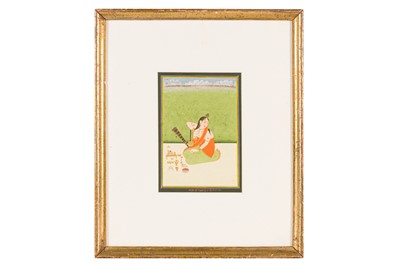 Lot 79 - A MAIDEN PERFORMING PUJA ON A TERRACE