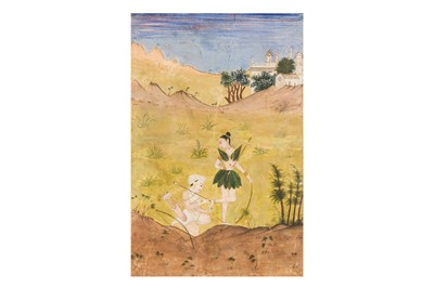 Lot 80 - A BHIL COUPLE HUNTING