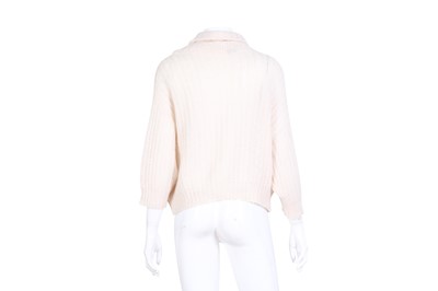 Lot 428 - Brunello Cucinelli Cream Mohair Cropped Sweater - Size M