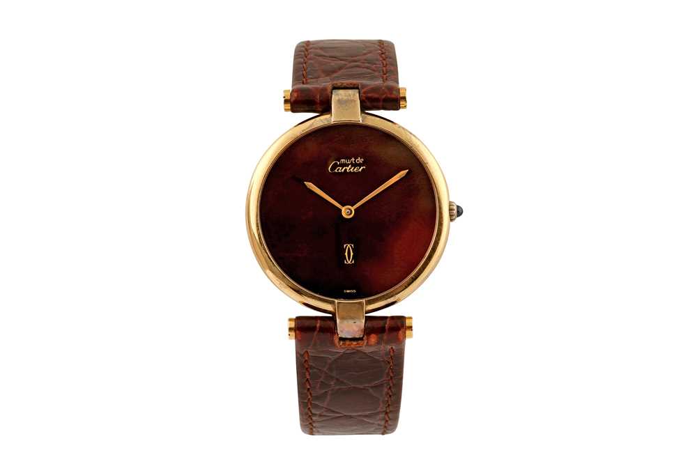 Lot 460 - CARTIER. MUST DE CARTIER VENDOME VERMIEL DRESS WATCH