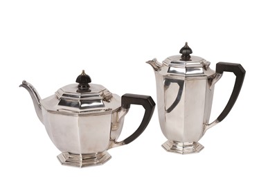 Lot 71 - A 1930S MAPPIN & WEBB SILVER-PLATED TEA SERVICE