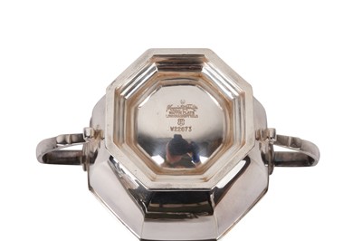 Lot 71 - A 1930S MAPPIN & WEBB SILVER-PLATED TEA SERVICE