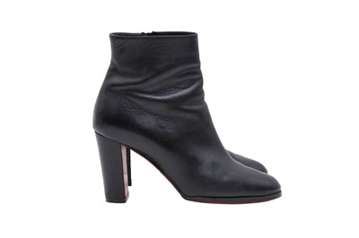Lot 111 - Christian Louboutin Black Adox Heeled Ankle Boot - Size 37.5