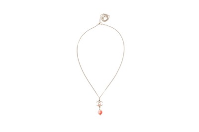 Lot 249 - Chanel Coral Pearl CC Fine Chain Necklace