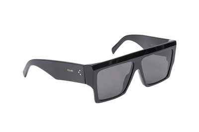 Lot 128 - Celine Black Flat Top Square Sunglasses