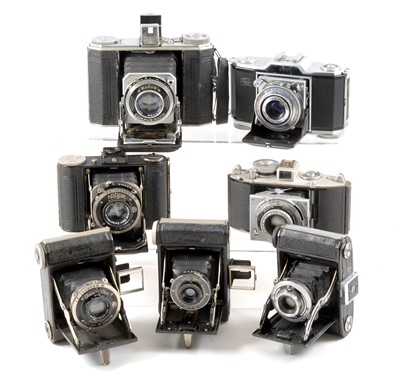 Lot 1104 - A Rare Konishiroku Baby Pearl & Other Folding Cameras.