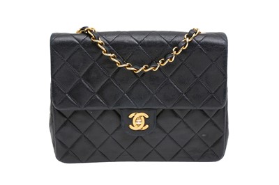 Lot 416 - Chanel Black Square Mini Flap Bag