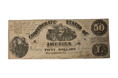 Lot 102 - CONFEDERATE STATES, 50 DOLLARS T14.