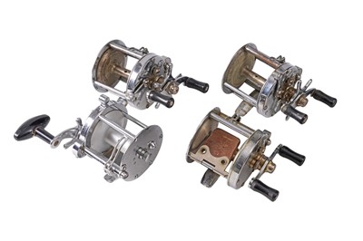 Lot 77 - A GROUP OF FIVE AMERICAN PFLEUGER ROCKET BAITCASTING FISHING REELS
