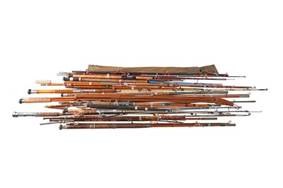Lot 82 - A LARGE COLLECTION OF COARSE AND SEA FISHING RODS