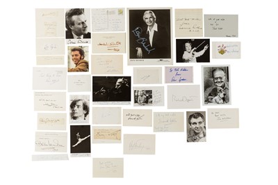 Lot 58 - Autograph Collection.- Musicians, Dancers & Opera Singers