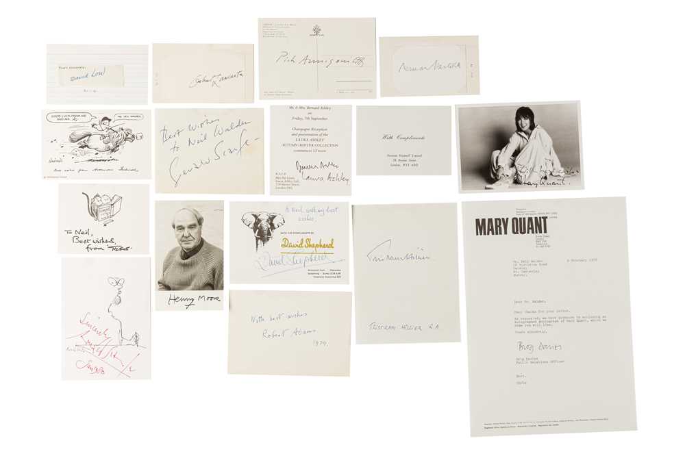 Lot 42 - Autograph Collection.- Artists, Fashion Designers & Cartoonists