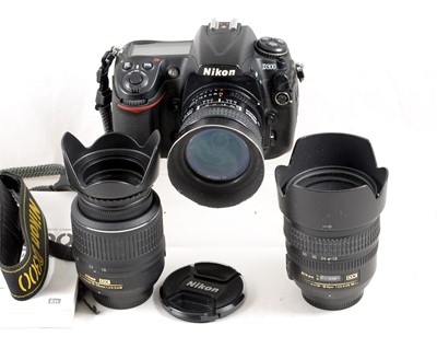 Lot 1217 - Three-Lens Nikon D300 DSLR Outfit.