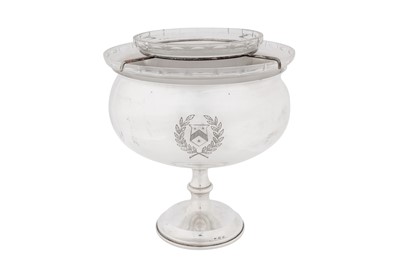 Lot 163 - A late 20th century Italian 800 standard silver caviar bowl, Alessandria circa 1980 by Cesa